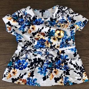 Jaanuu Peplum Scrub Top